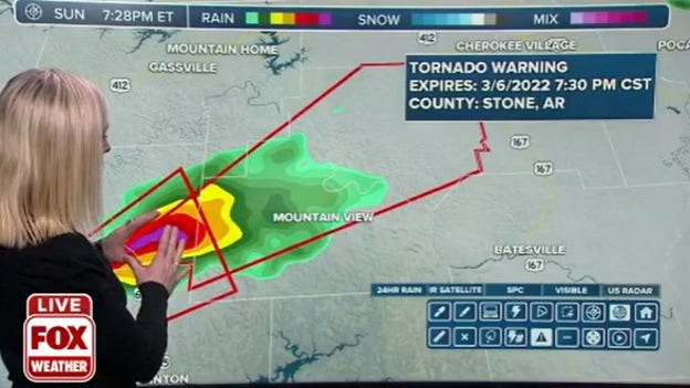 New Tornado Warning for Arkansas