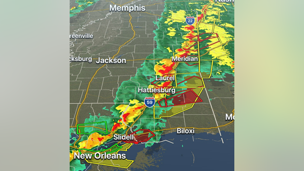 Several tornado-warned storms along MS-AL Line