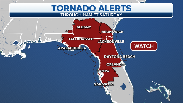 Tornado Watch issued as intense storms, rain pound Southeast
