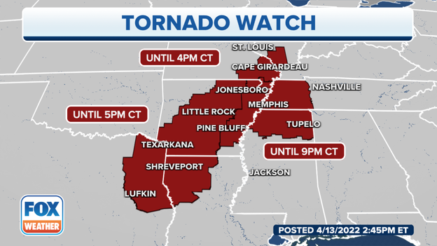 7 states now included in a Tornado Watch