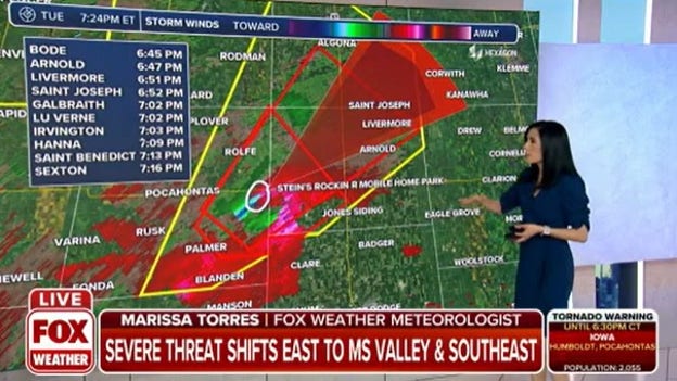 Confirmed tornado in Iowa
