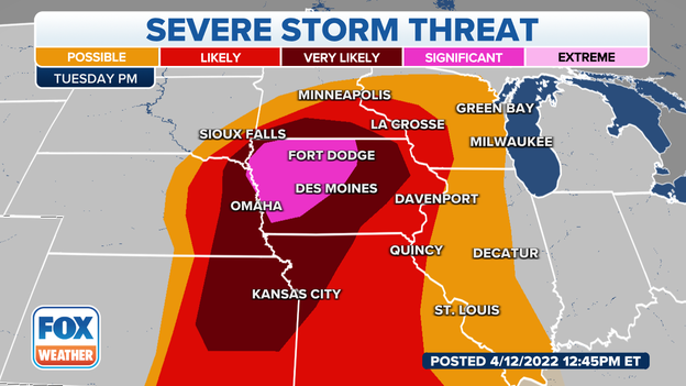 Iowa to see significant threat of severe weather