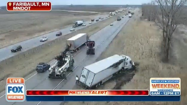 I-35 opened in Minnesota after wind blew over nine trucks
