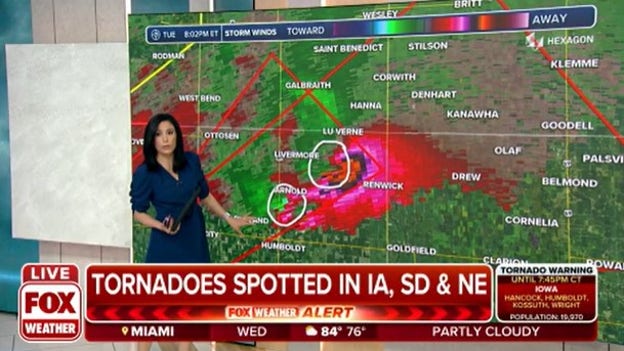 Tornado warning extended in Iowa for two tornadoes