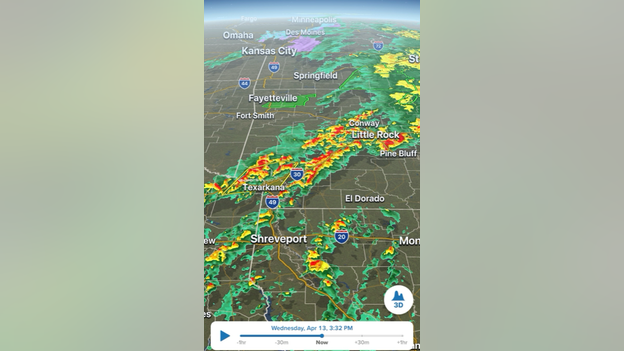 Arkansas: Severe threat shifts southeast