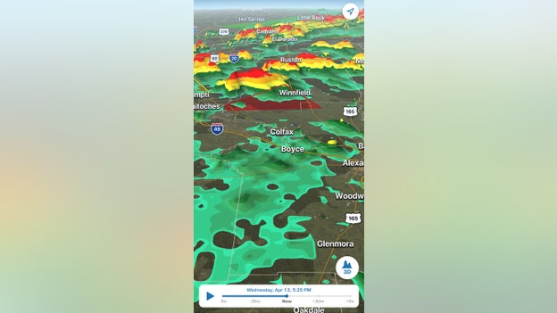 Central Louisiana under Tornado Warning