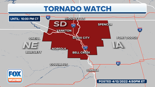 Tornado Watch issued for Plains