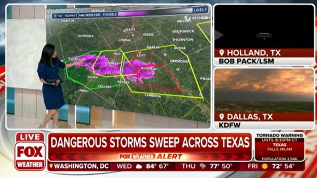 Rosebud, Texas under tornado threat