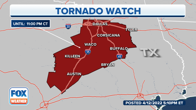 Tornado Watch for Texas