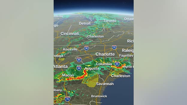 Track the storms with the FOX Weather 3D Radar