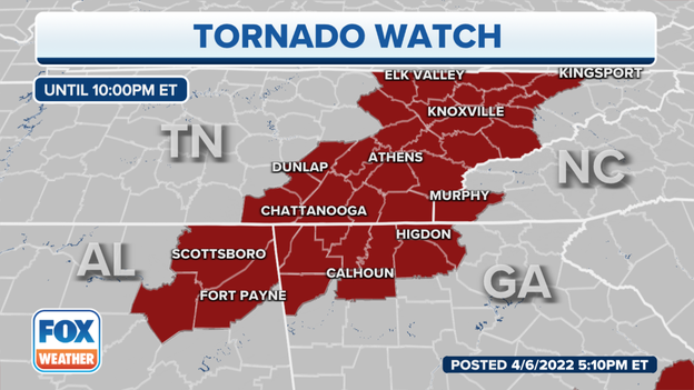 Tornado Watch issued for 4 states