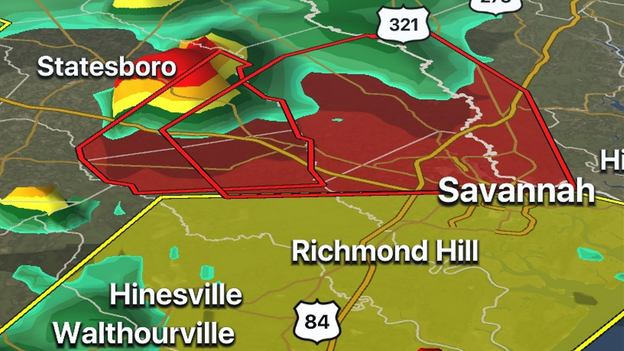 Significant rotation in storm outside of Savannah, GA