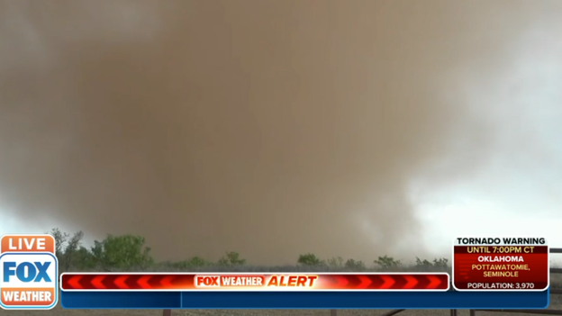 Tornado observed in Guthrie, TX