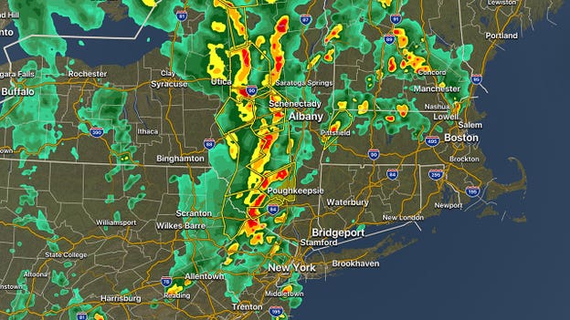 Severe storms closing in on Albany
