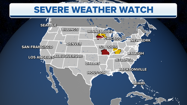 More than 10 million Americans under watches for severe weather