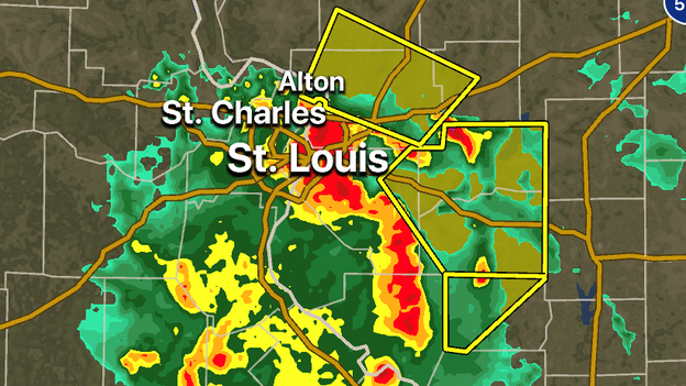 Severe storms moving out of St. Louis metro