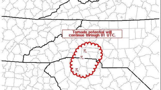 Potential for tornadoes continues for Carolinas