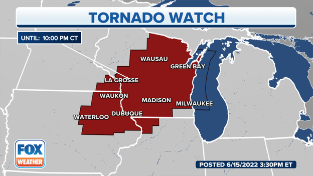 Tornado Watch issued for parts of Iowa, Illinois, Minn. and Wisconsin