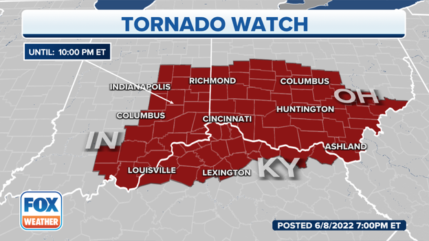 Parts of Indiana no longer under Tornado Watch