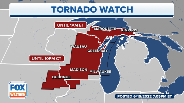Tornado Watch issued for the Upper Peninsula of Michigan