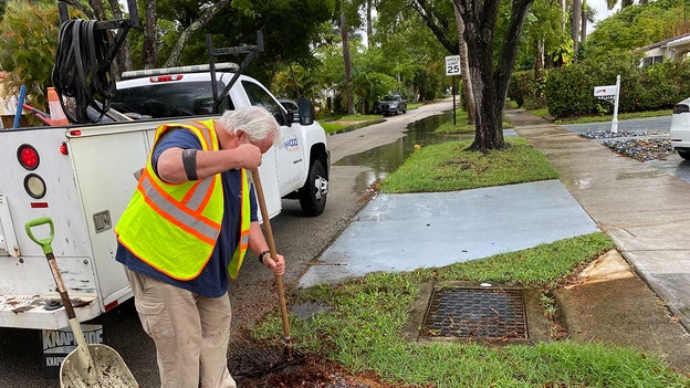 Public utility crews in Hollywood, Florida, stay busy