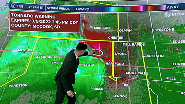 Tornado Warning issued for McCook County, SD