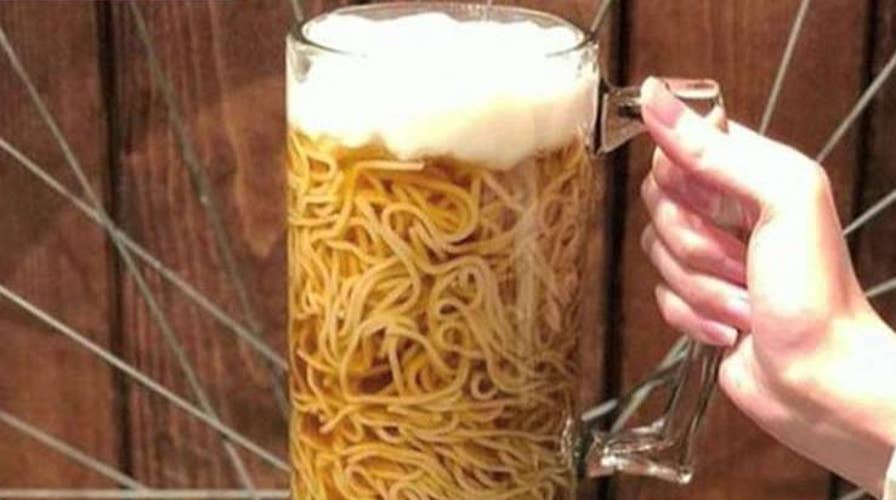 The new fad of beer mug ramen