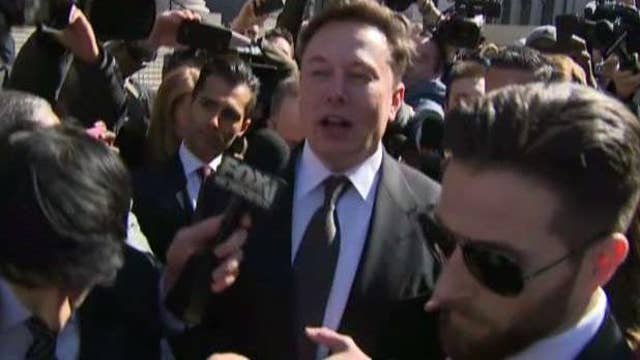 Tesla CEO Elon Musk departs New York City courthouse after court battle with SEC