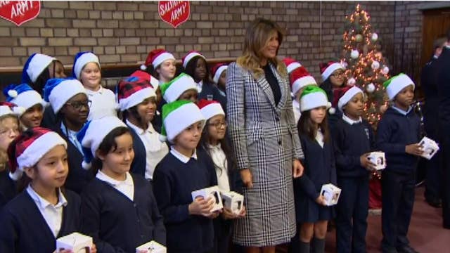 Melania Trump brings American spirit to kids at Salvation Army in London