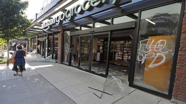 Seattle rioters destroy Amazon Go store
