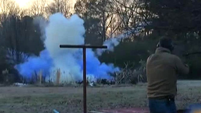 Gun lover's inventive way to find out gender of new baby