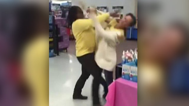 Violent brawl in Texas Walmart caught on camera