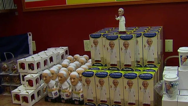 Entrepreneurs looking to cash in on Pope's historic US visit