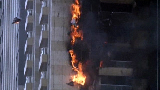 75-story skyscraper engulfed in flames in Dubai