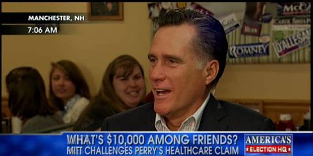 Mitt Romney Says 10k Bet Was “outrageous Number To Answer An Outrageous Charge” Fox News Video