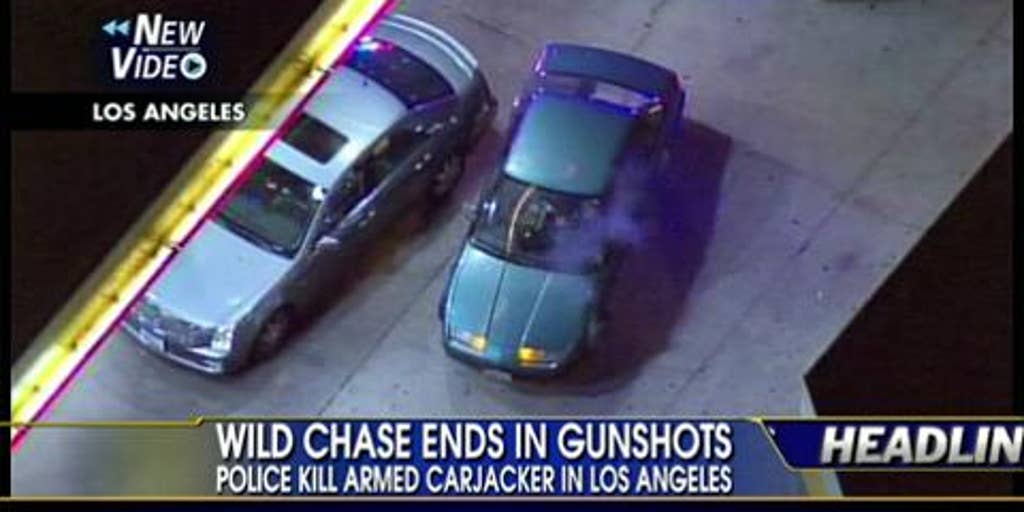 Watch Stolen Car Chase In Los Angeles Ends In Police Shootout At Gas