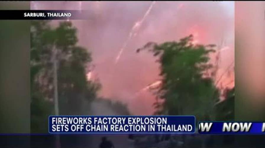 Crazy Video: Massive Explosion at Fireworks Factory in Thailand
