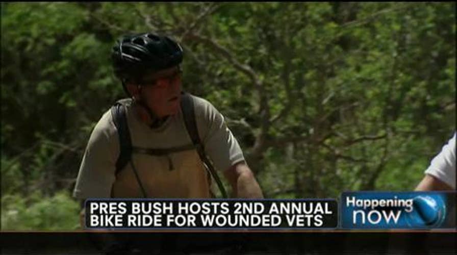 President Bush Hosts Bike Ride Honoring Those Wounded in Iraq and Afghanistan