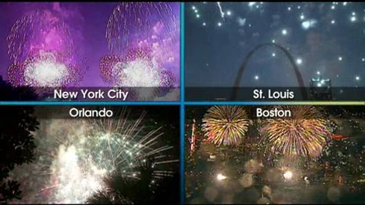 Watch: July Fourth Fireworks Displays Around the Country