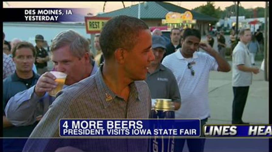Obama Visits Iowa State Fair; Crowds Chants “Four More Beers”