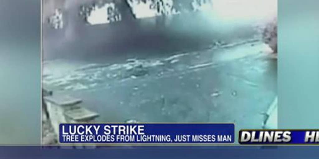 Incredible Video Lightning Strike Narrowly Misses Man Fox News Video 