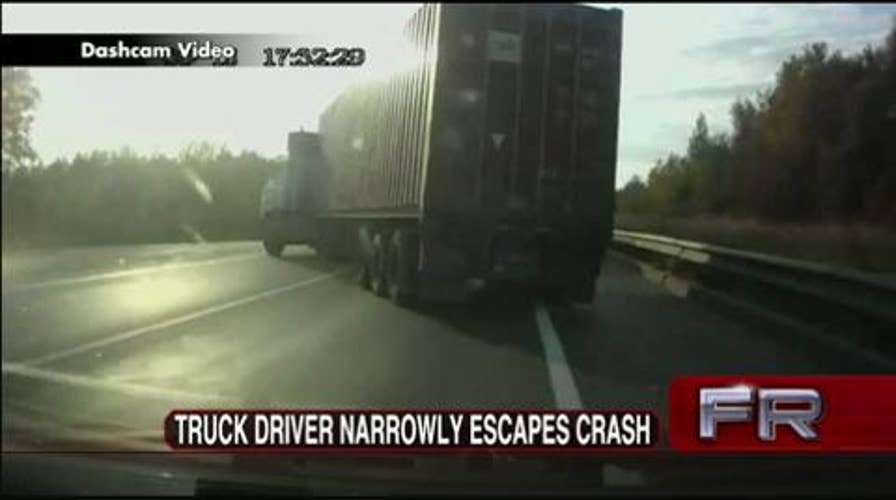 Must-See Video: Truck Driver Flies Out of Windshield and Lands On His Feet