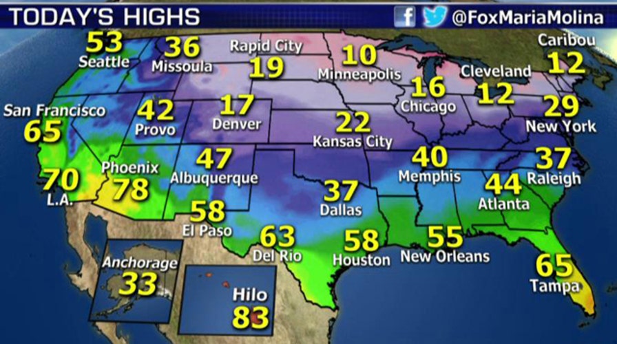 National forecast for Thursday, February 26