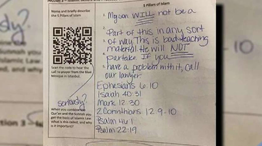 Mom refuses to let son complete assignment on Islam religion