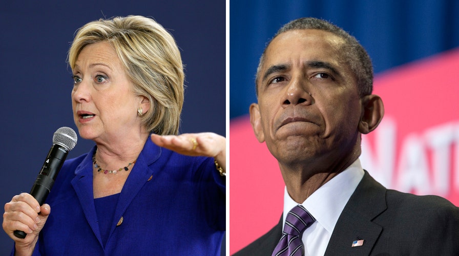 Hillary Clinton distances herself from President Obama