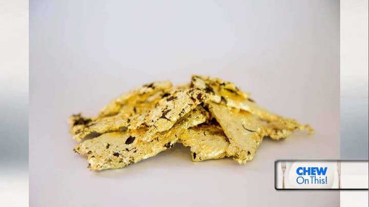 Gold-covered jerky tastes like ... ?