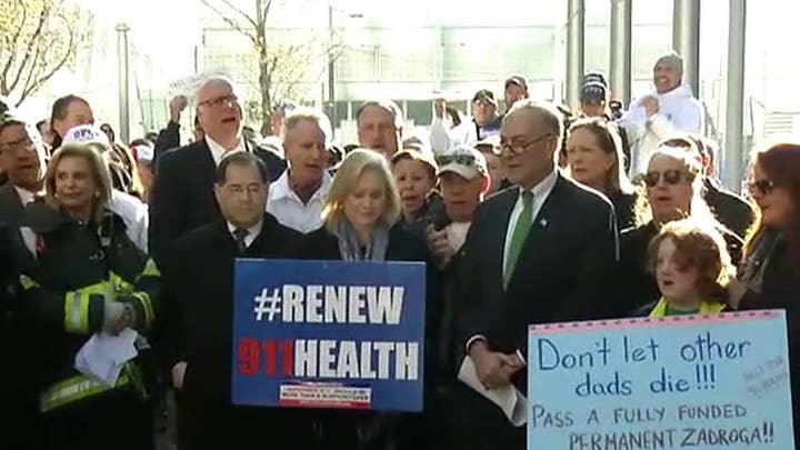 Rally held at WTC for 9/11 first responder medical benefits