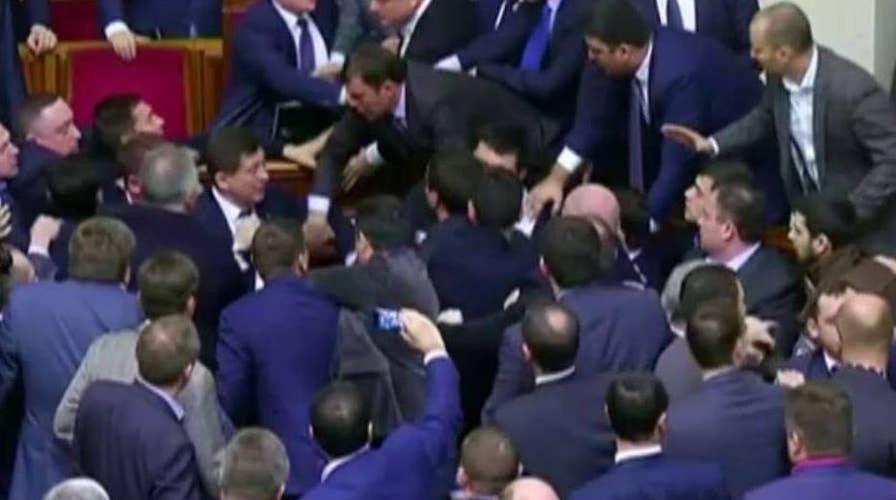 Brawl breaks out in Ukraine's parliament