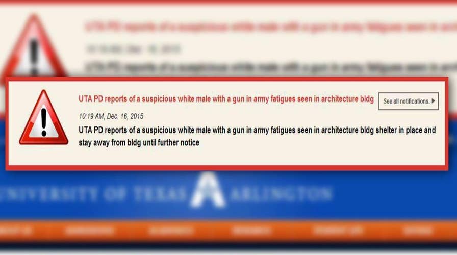 Univ. of Texas Arlington issues shelter in place warning