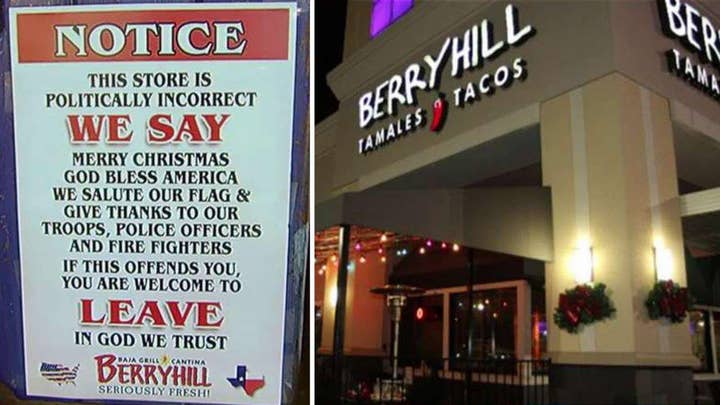 Texas restaurant chain posts 'politically incorrect' policy